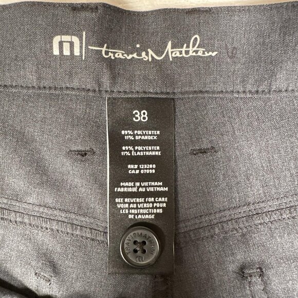 Travis Mathew Chino Pants Men Size 38 Gray 5-Pocket Comfort Straight W38 L31.5 - Picture 7 of 10